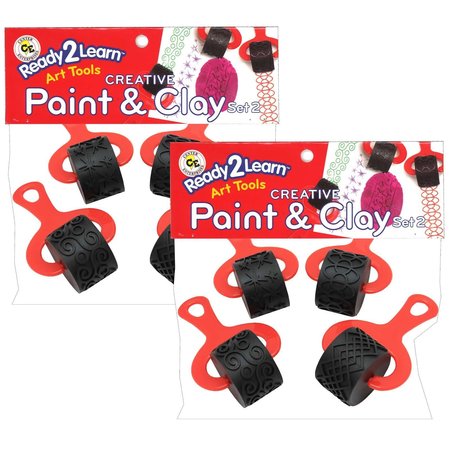 READY 2 LEARN Paint and Clay Explorer Rollers, 4 Per Set, 2PK 6758